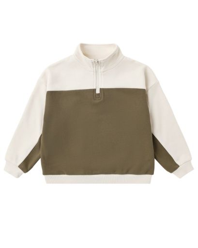 Quarter Zip Crew Olive