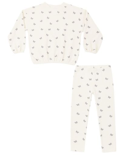 SPONGEY KNIT SET BUTTERFLY DITSY, Size: 2-3Y