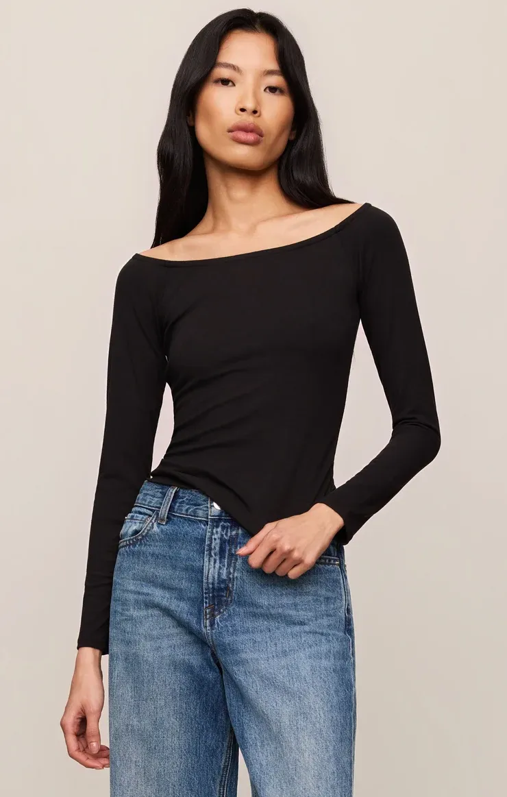 Sabrina Top, Color: black, Size: Xs