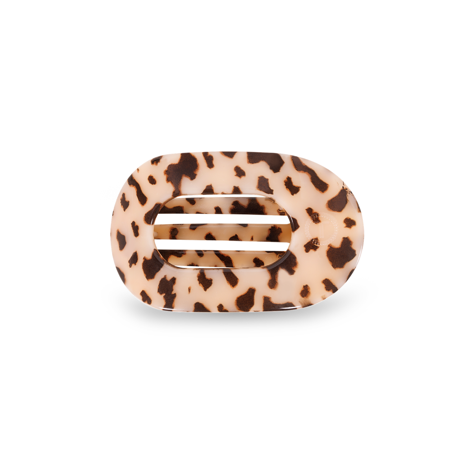Round Flat Hair Clip | Small | Blonde Tortoise