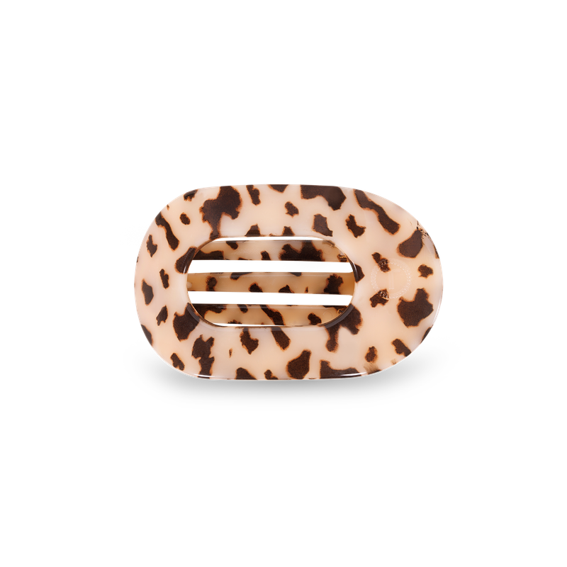 Round Flat Hair Clip | Small | Blonde Tortoise