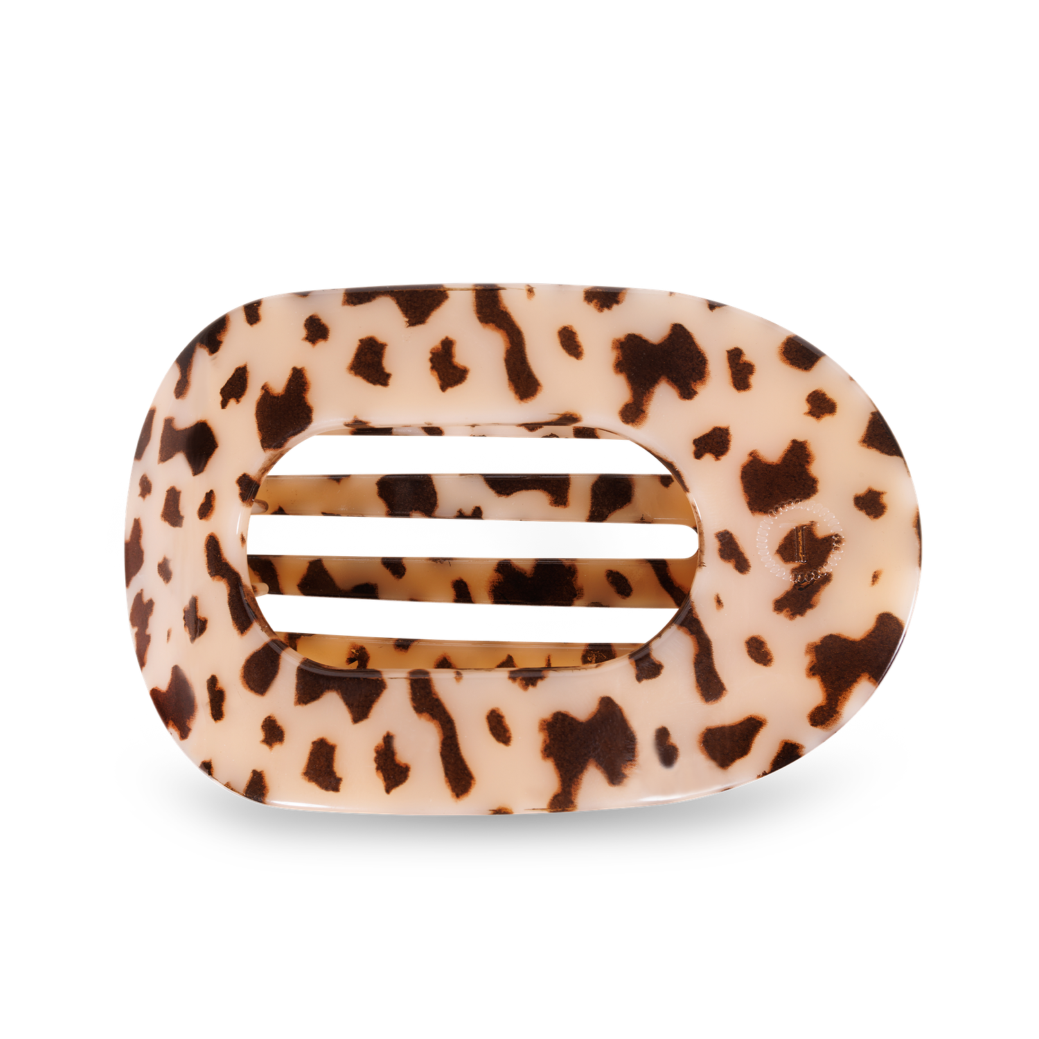 Round Flat Hair Clip | Large | Blonde Tortoise