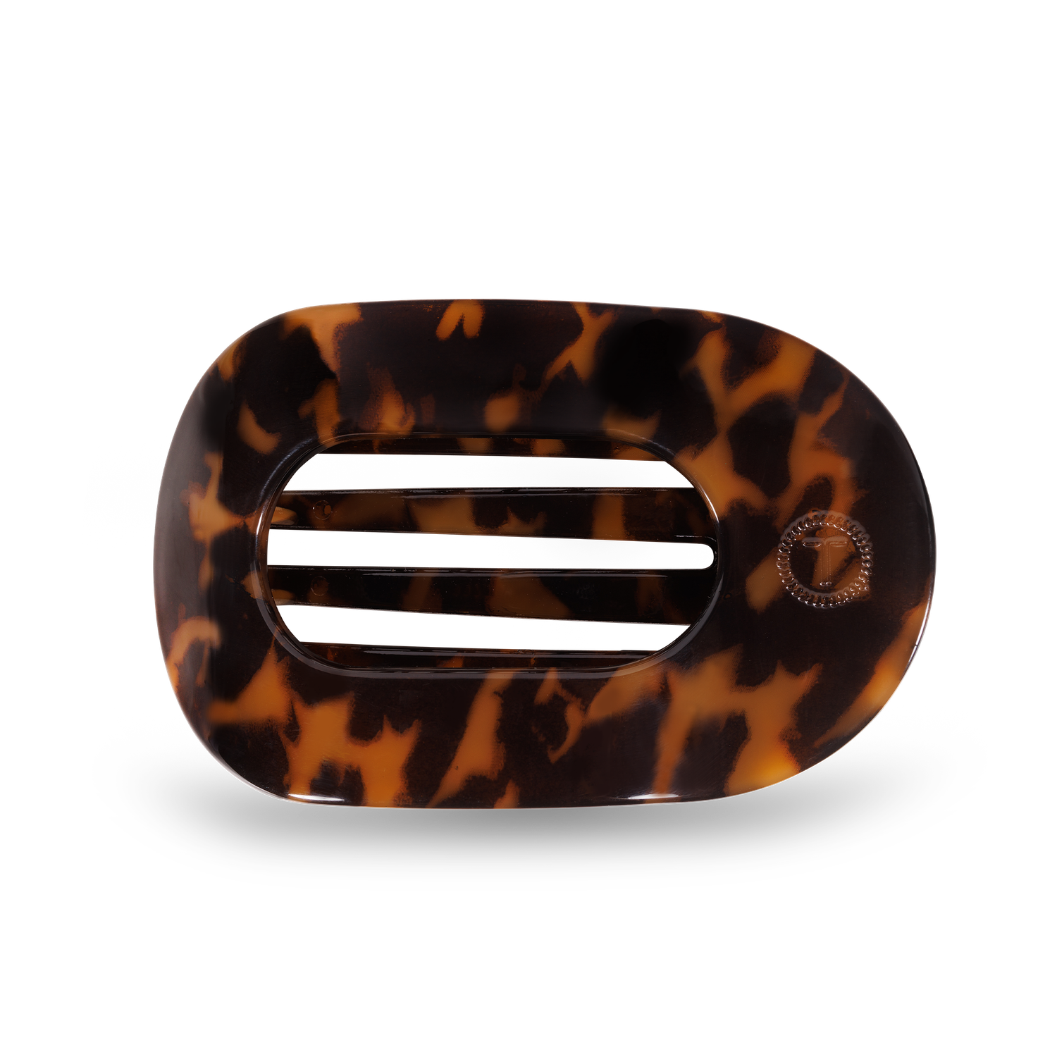 Round Flat Hair Clip | Medium | Tortoise