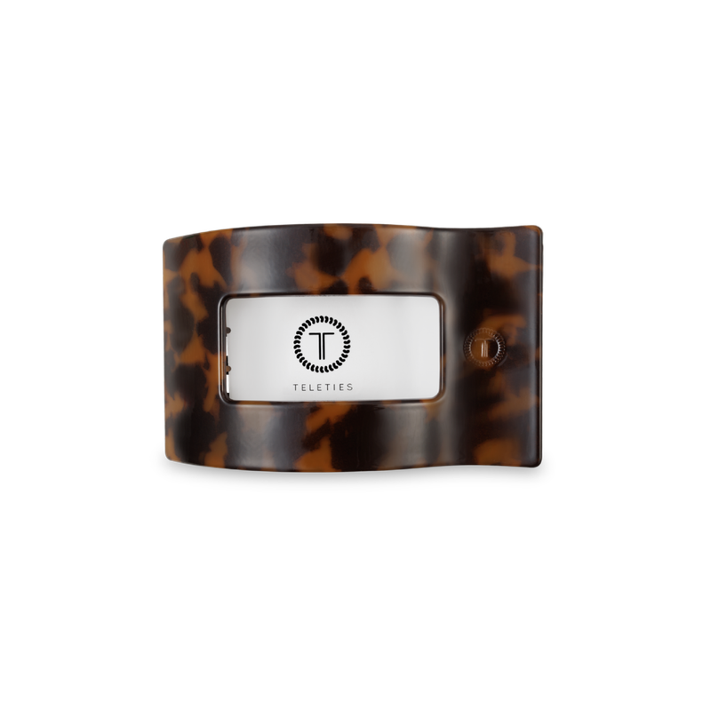 Flat Rectangle Hair Clip | Small | Tortoise