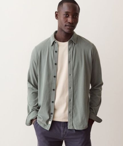 Luxe Jersey Shirt - Agave Green