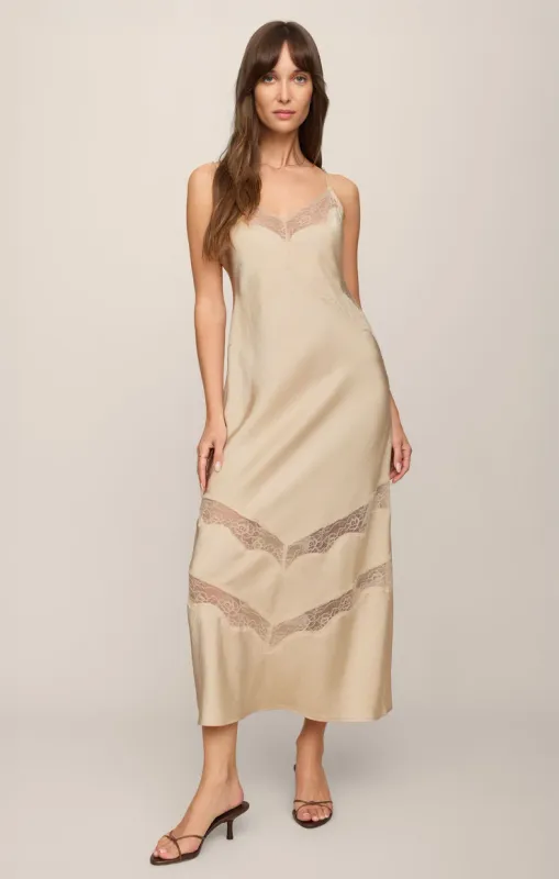 Bruna Lace Inset Midi Dress