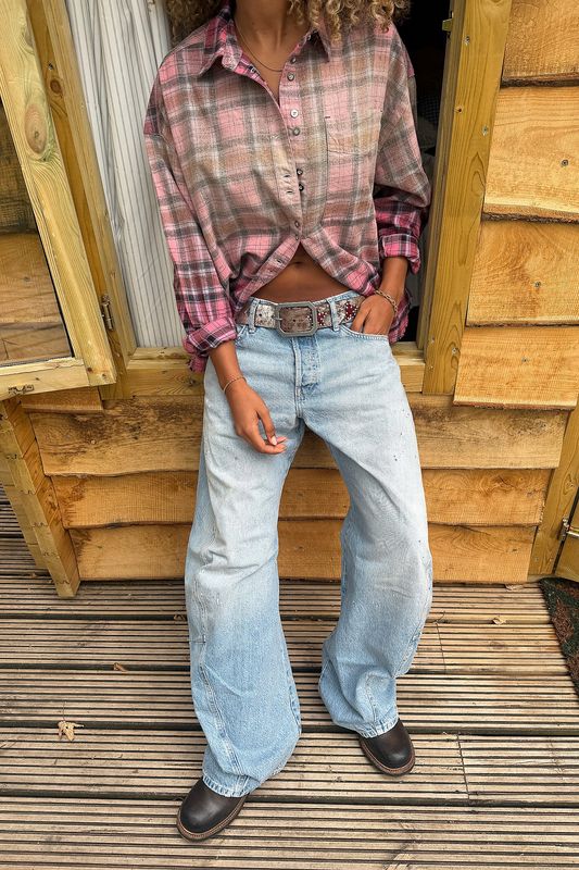 We The Free Fable Low-Rise Twisted Bowed Jeans