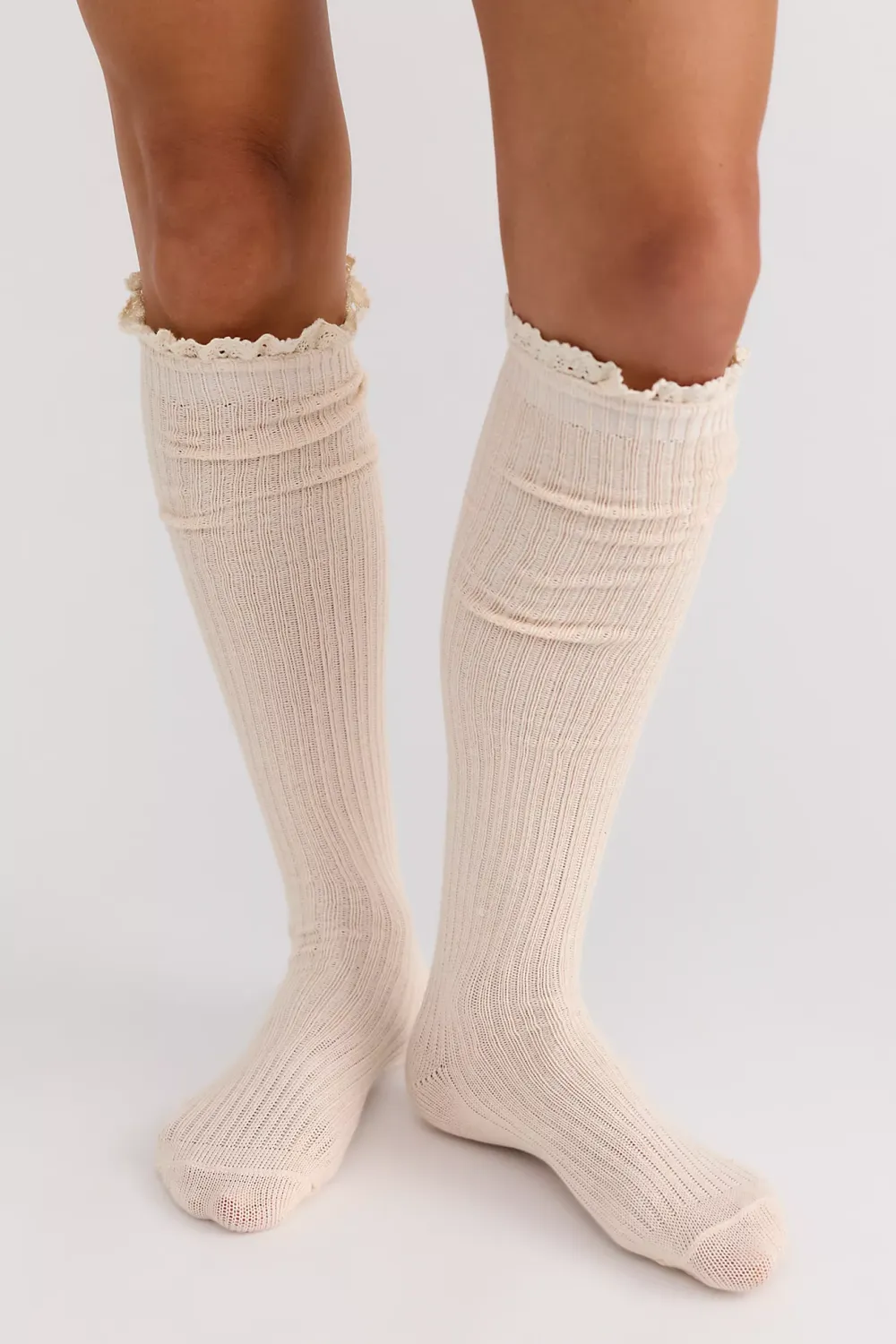 Misty Net Pointelle Tall Sock