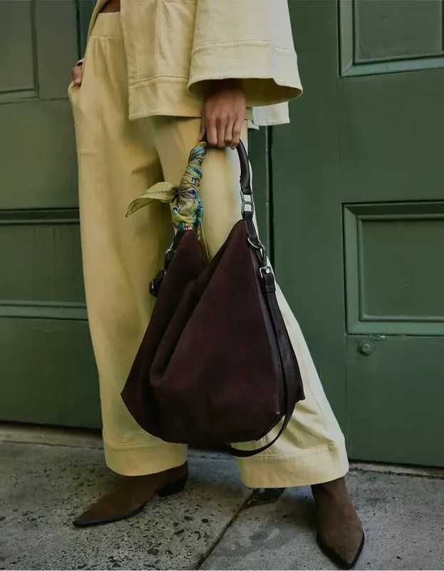 Suzie Suede Slouchy Tote Bag