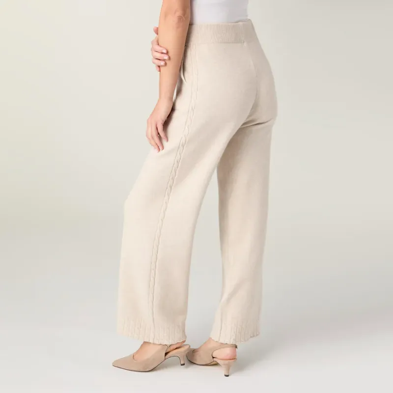 Heavenly-Luxe Cable Knit Detail Pant