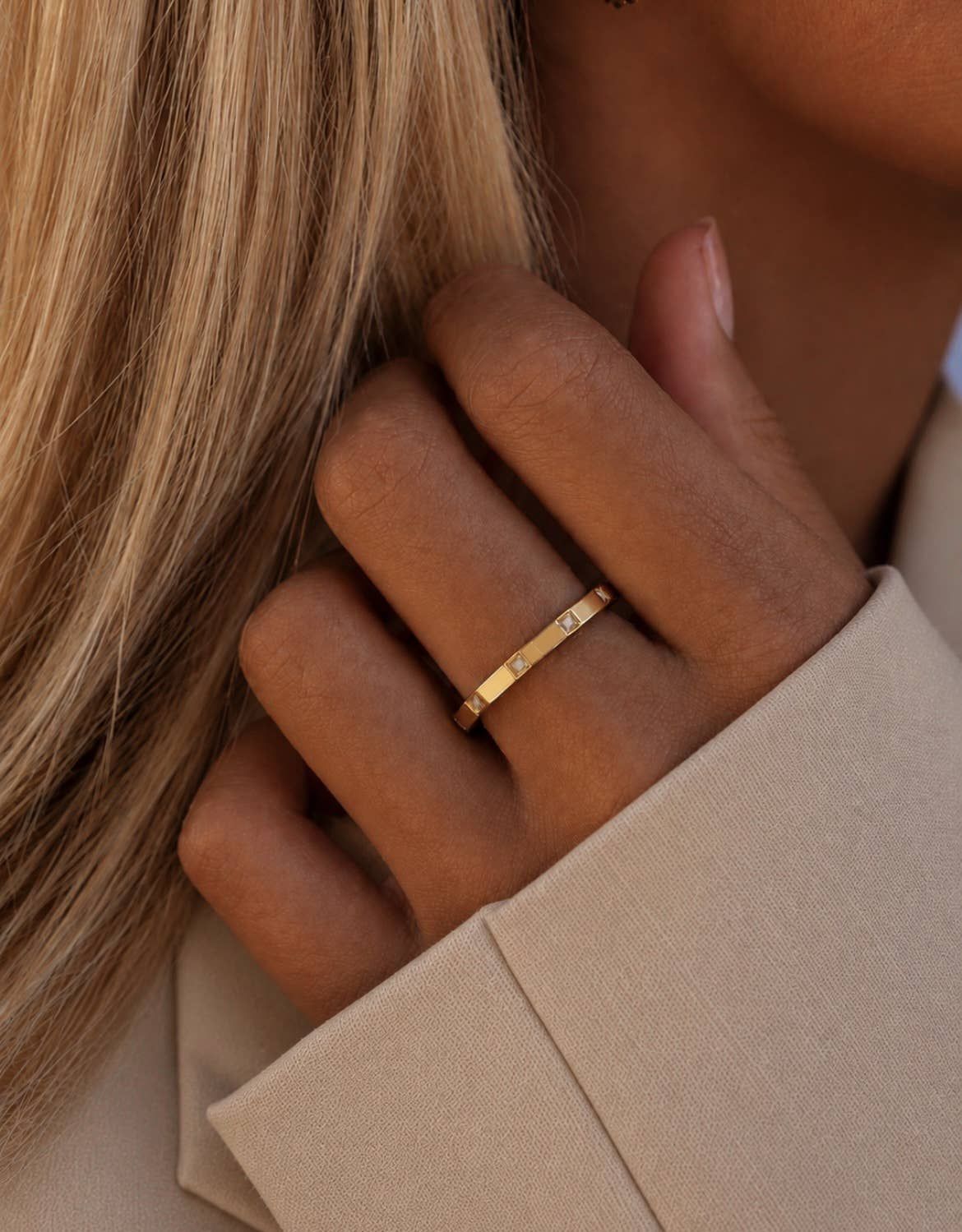 Elle CZ Band Ring