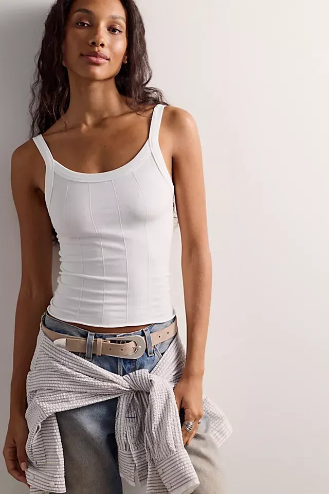 So Soft Seamless Modal Scoop Tank, Color: Clean Ivory, Size: XS/S