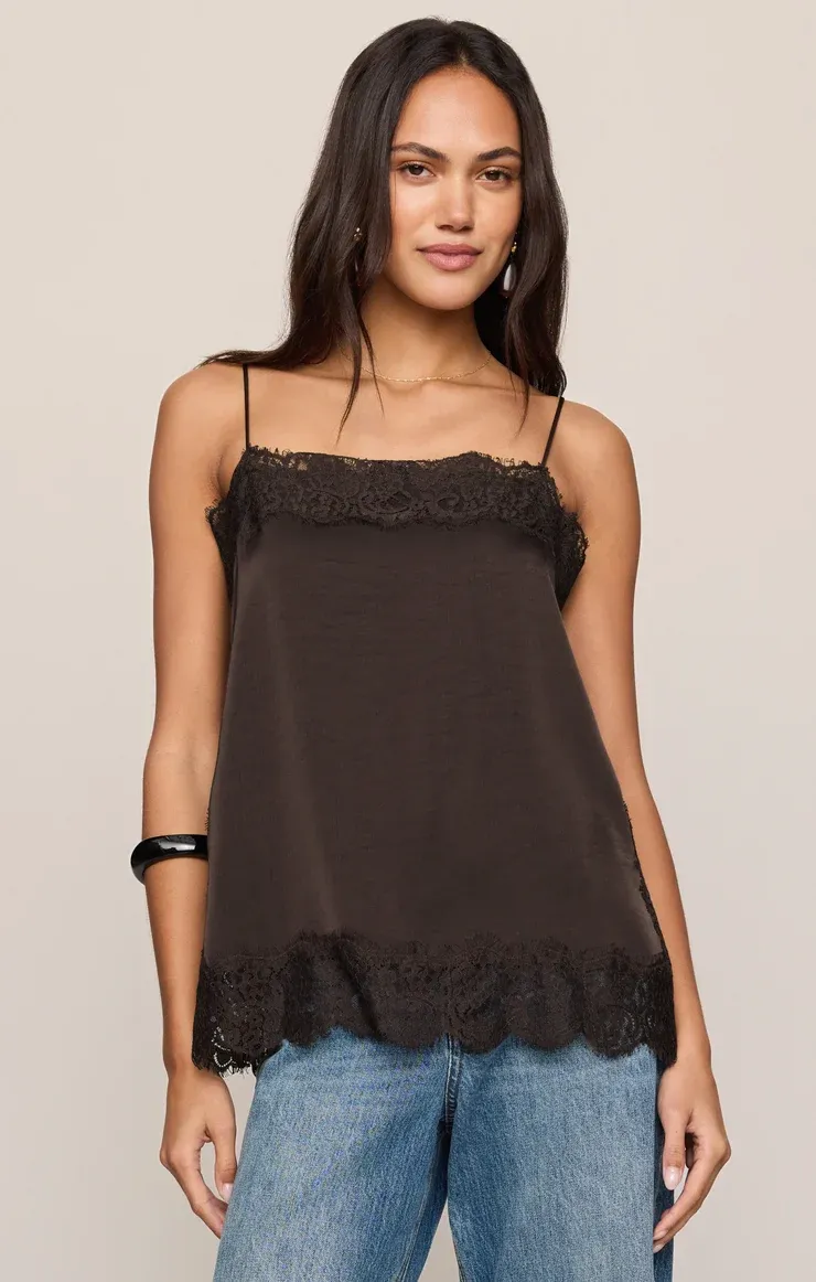 Roselle Lace Cami, Color: Cocoa Bean, Size: Xs