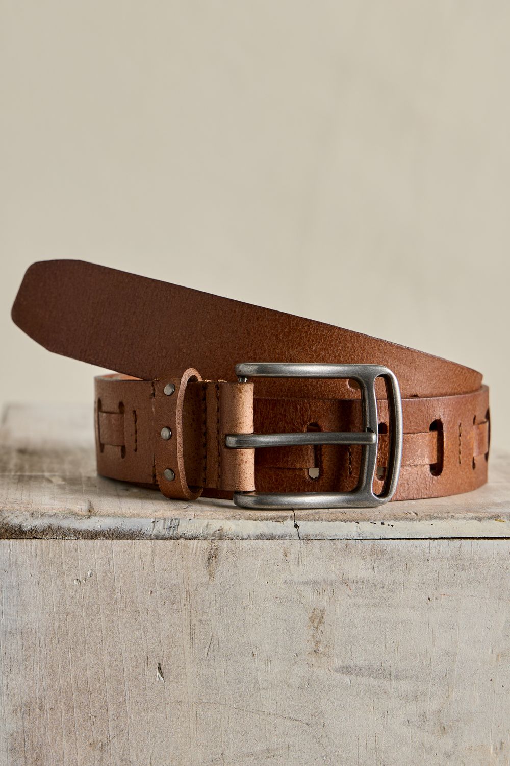We The Free Dallas Distressed Belt, Color: Cognac, Size: XS/S
