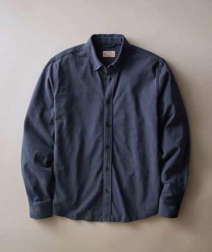 Luxe Jersey Shirt - Navy, Size: Small