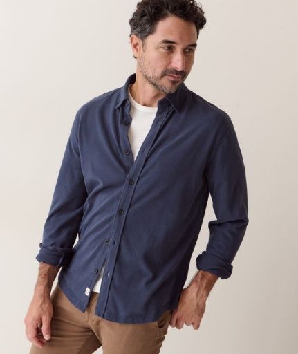 Luxe Jersey Shirt - Navy