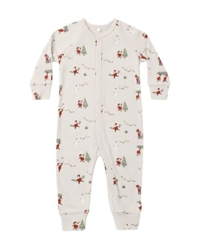 Organic Long John Pajamas Gnome Village, Size: 0-3M