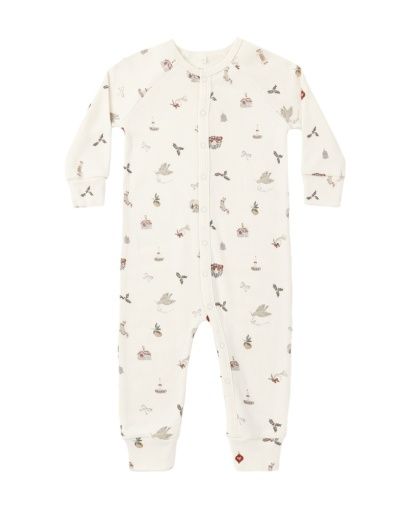 ORGANIC LONG JOHN PAJAMAS FAVORITE THINGS, Size: 0-3M