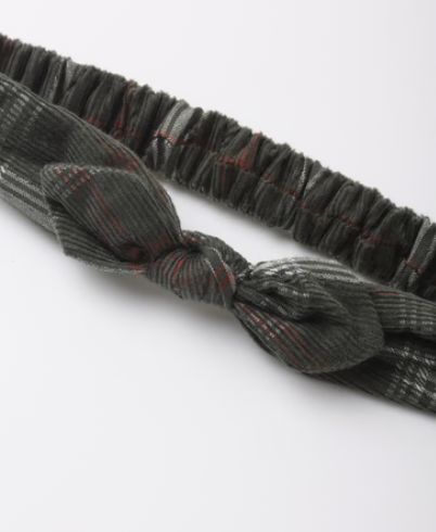 Baby Bow Headband Holiday Plaid