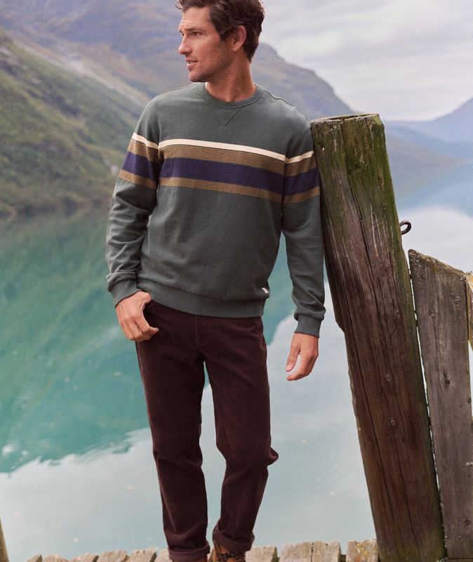Relaxed Cloud 9 Terry Crewneck - Deep Forest