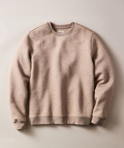 Corbet Quilted Crewneck - Taupe Heather, Size: Small