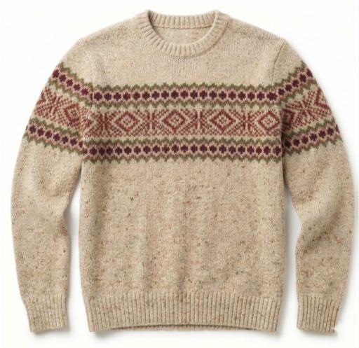 Donegal Fair Isle Sweater - Oat Multi, Size: Small
