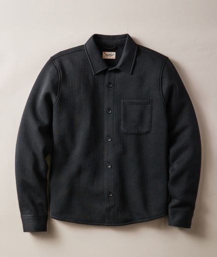 Corbet Quilted Overshirt - Charcoal, Size: Small