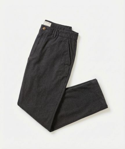Saturday Houndstooth Chino - Slim Straight - Charcoal