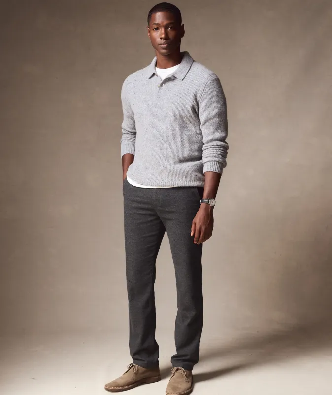Saturday Houndstooth Chino - Slim Straight - Charcoal