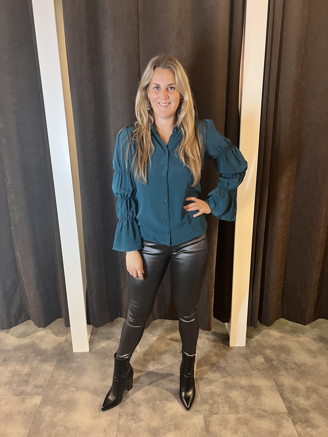 redial skinny broek coating rd7233-1 zwart