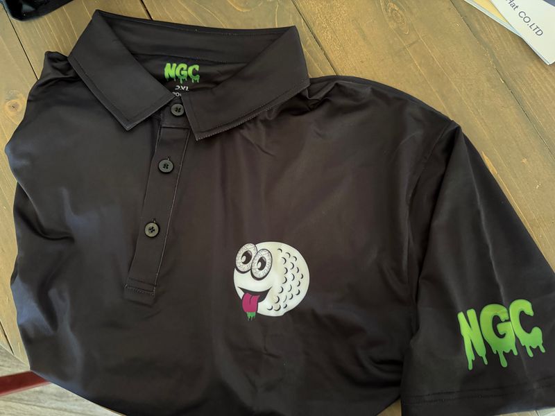 NgC custom BogeyGanG chest logo polo