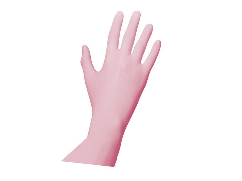 Pink Gummihandsker 5 par // Large