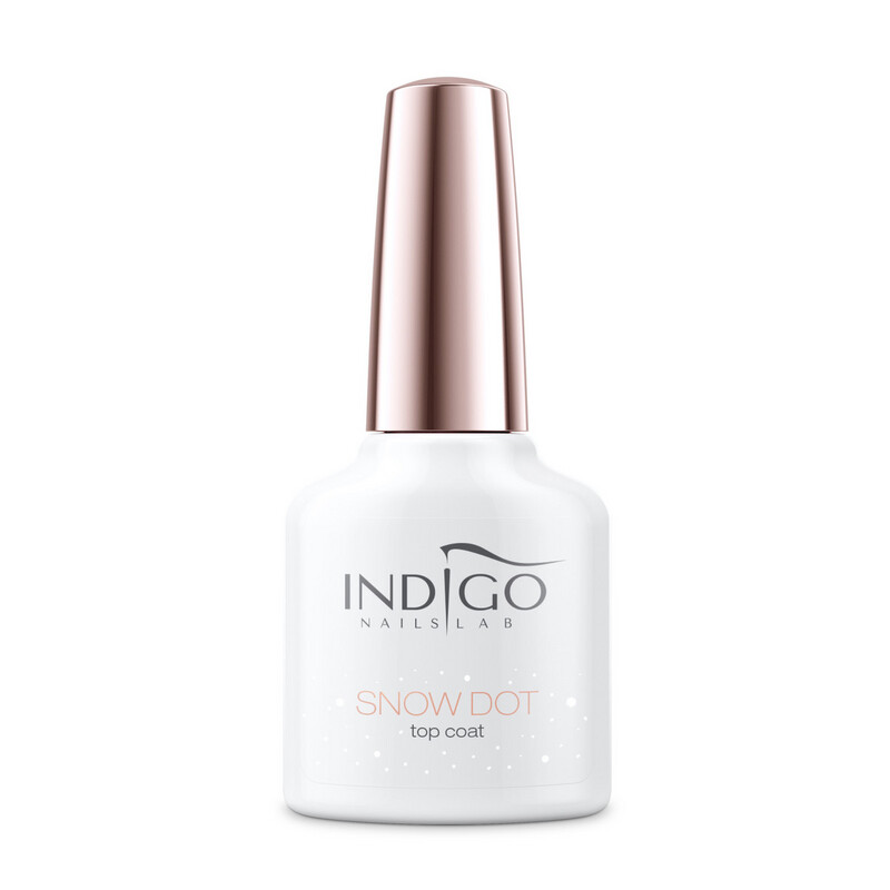 Snow Dot Topcoat 7ml. // Shiny med hvide dots