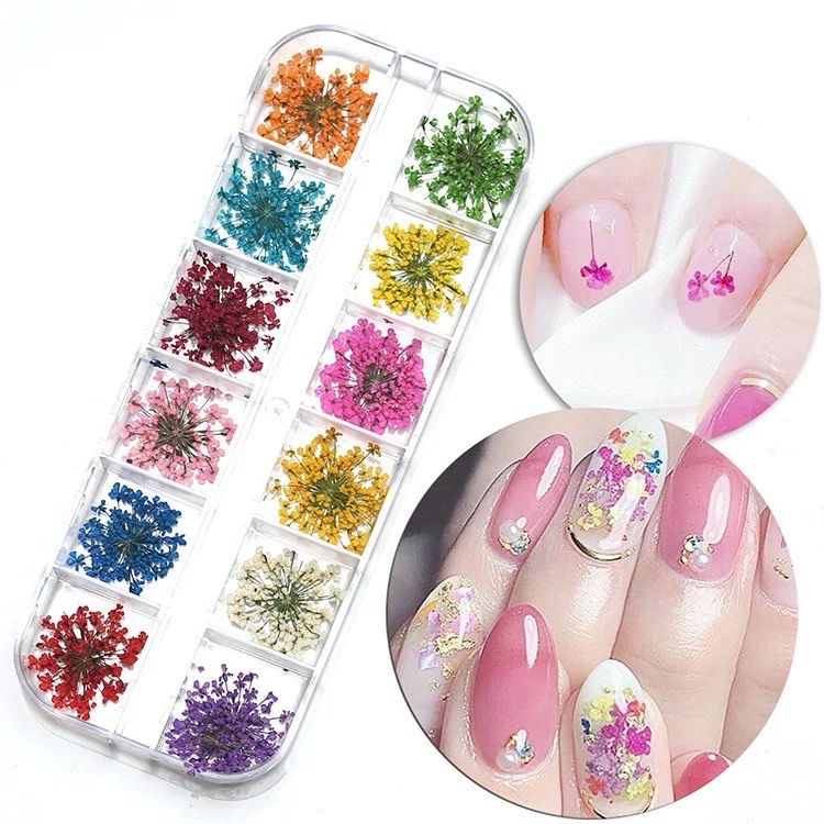 Dried Nail Art Flowers