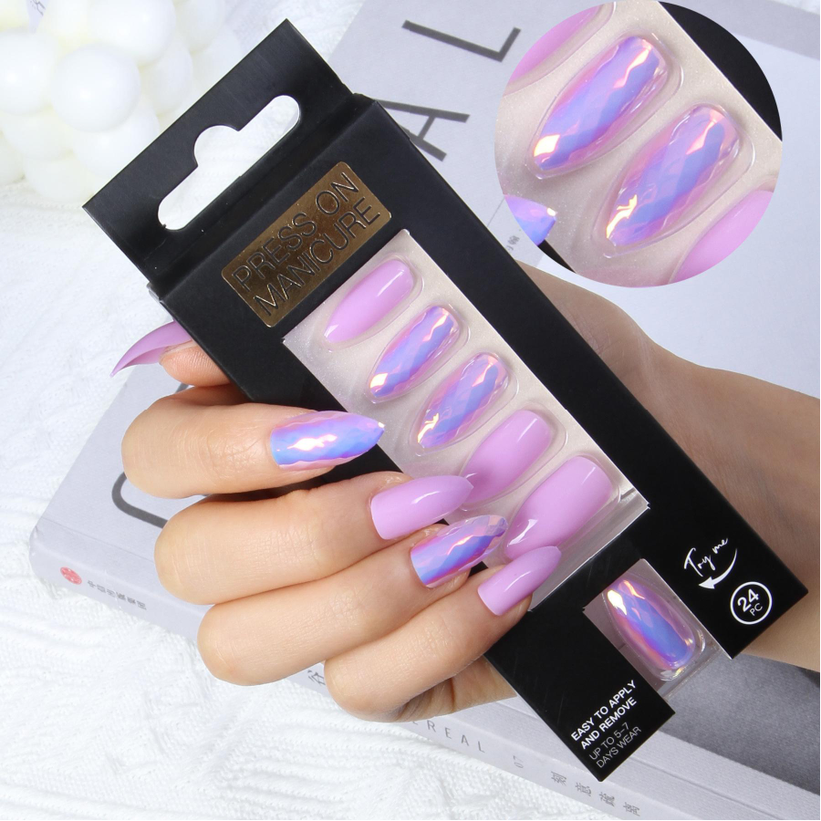 Press On Tips // Purple Diamond