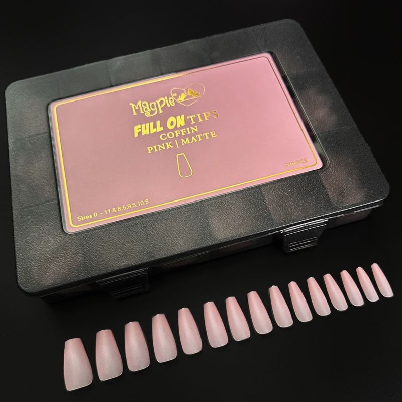 Full On Gel Tips // Pink Coffin