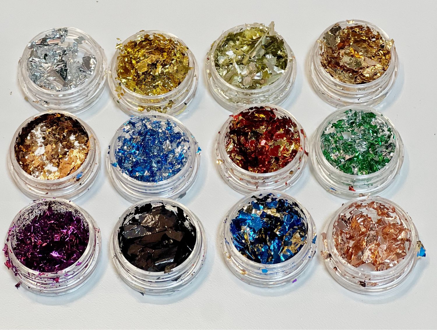 Foil Glitter // Pakkið við 12 ymisk litir