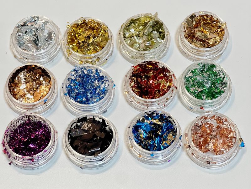 Foil Glitter // Pakkið við 12 ymisk litir
