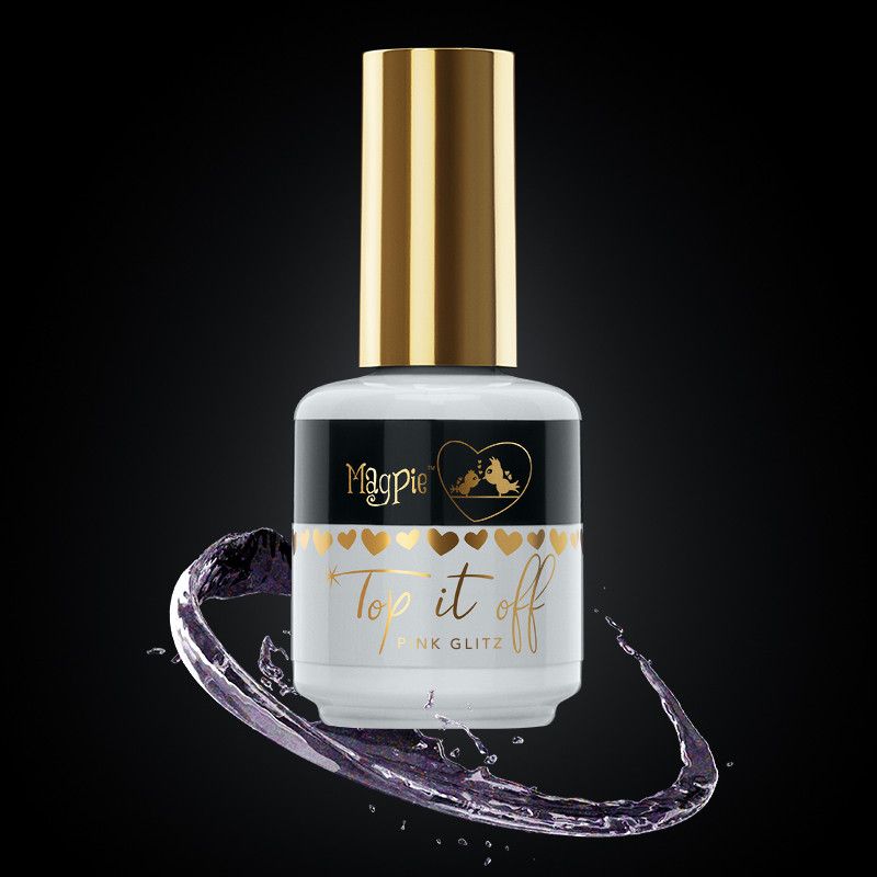 Top It Off Topcoat 15ml. // PINK GLITZ