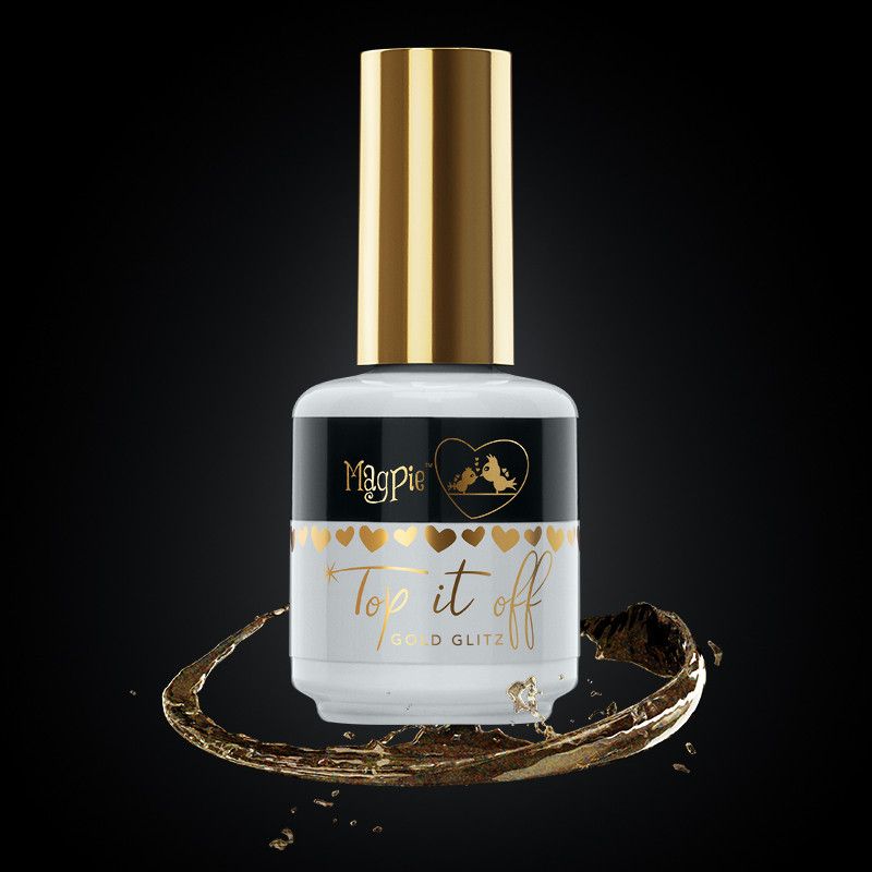 Top It Off Topcoat 15ml. // GOLD GLITZ