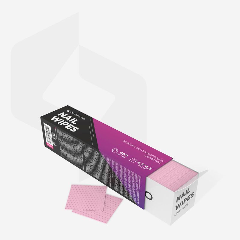 Lint Free Wipes Pink // 400 stk.