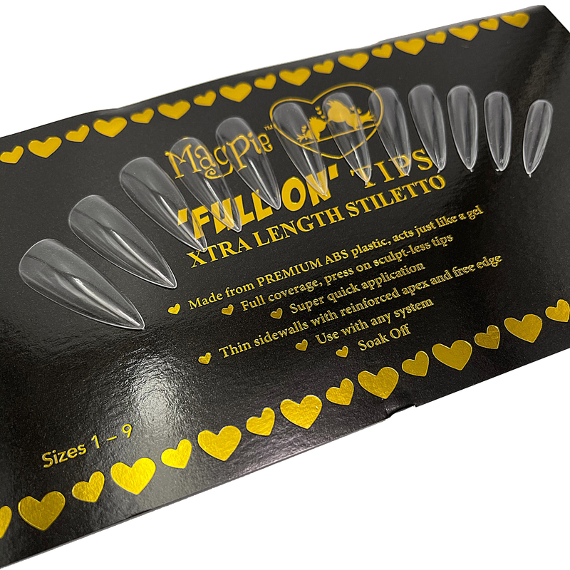 Full On Gel Tips // Xtra Long Stiletto Clear