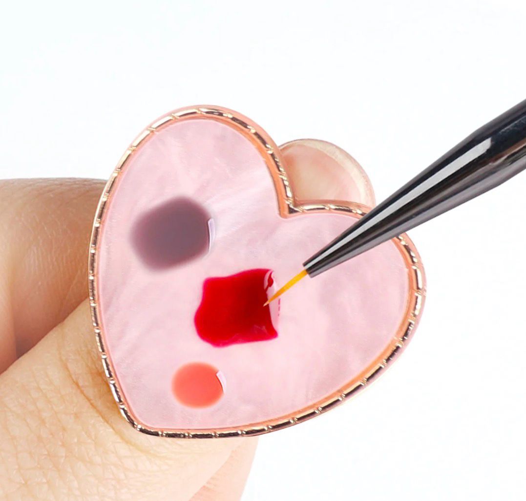 Nail art Ring // Baby Pink Heart