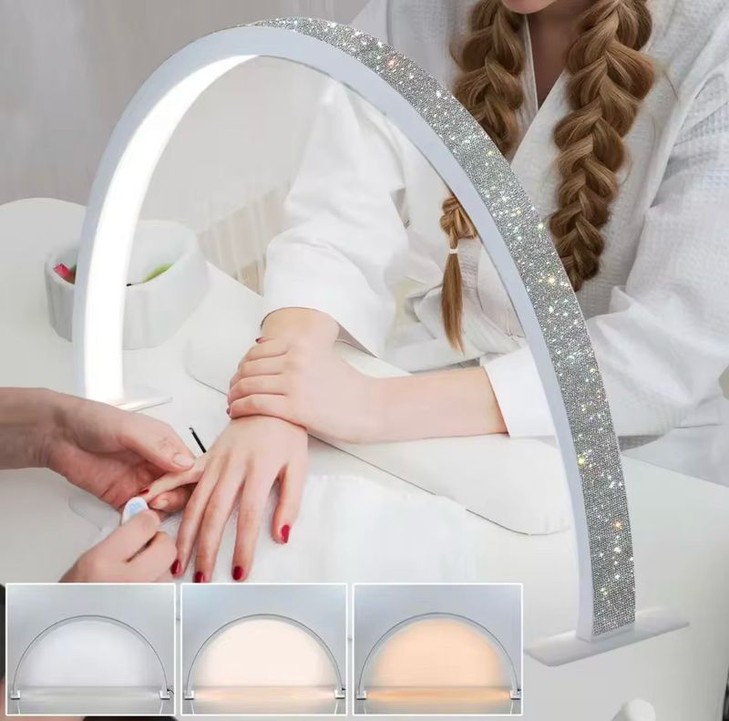 Bord Lampe Half Moon // PINK DIAMOND