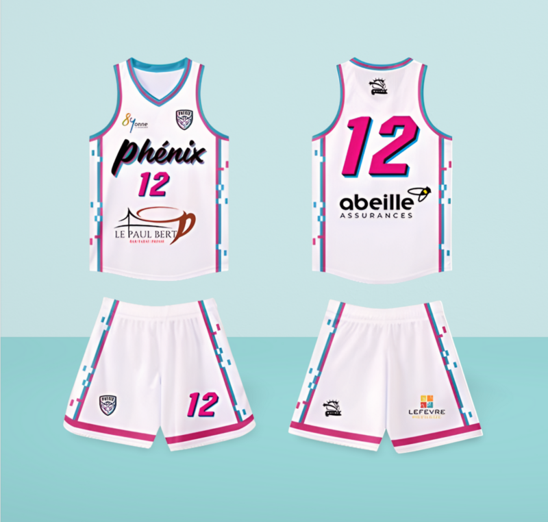 Maillots de basket-ball 100% personnalisés par sublimation