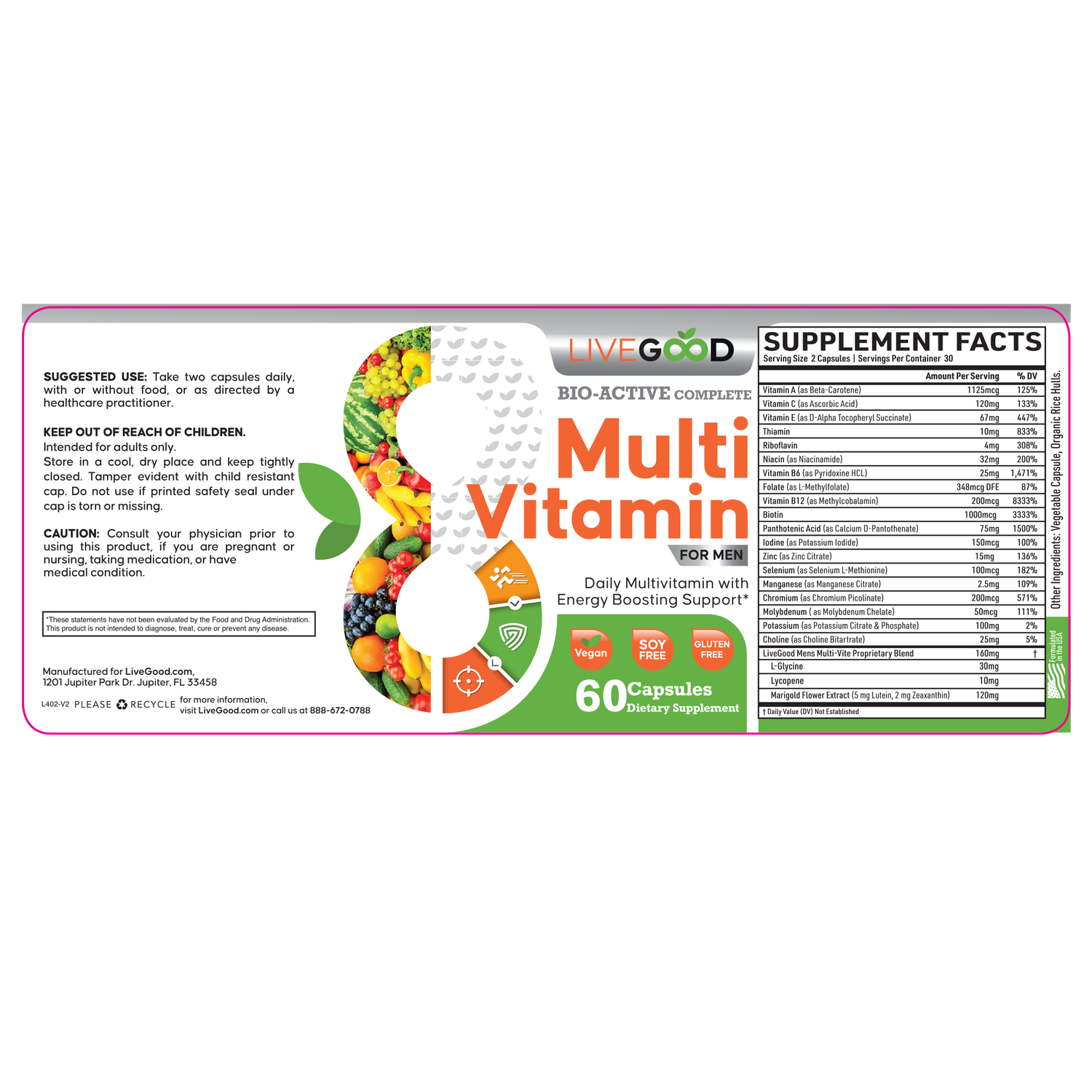 BIO-ACTIVE COMPLETE MULTI-VITAMIN FOR MEN
