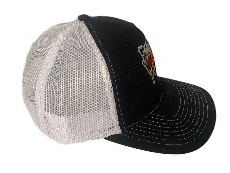 Maryland flag fish trucker  hat