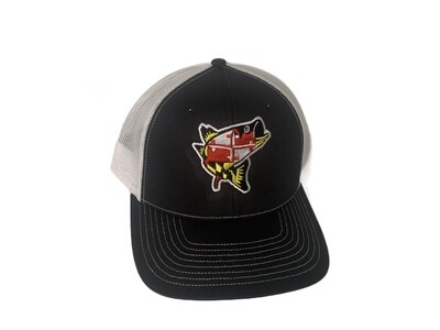 Maryland flag fish trucker  hat
