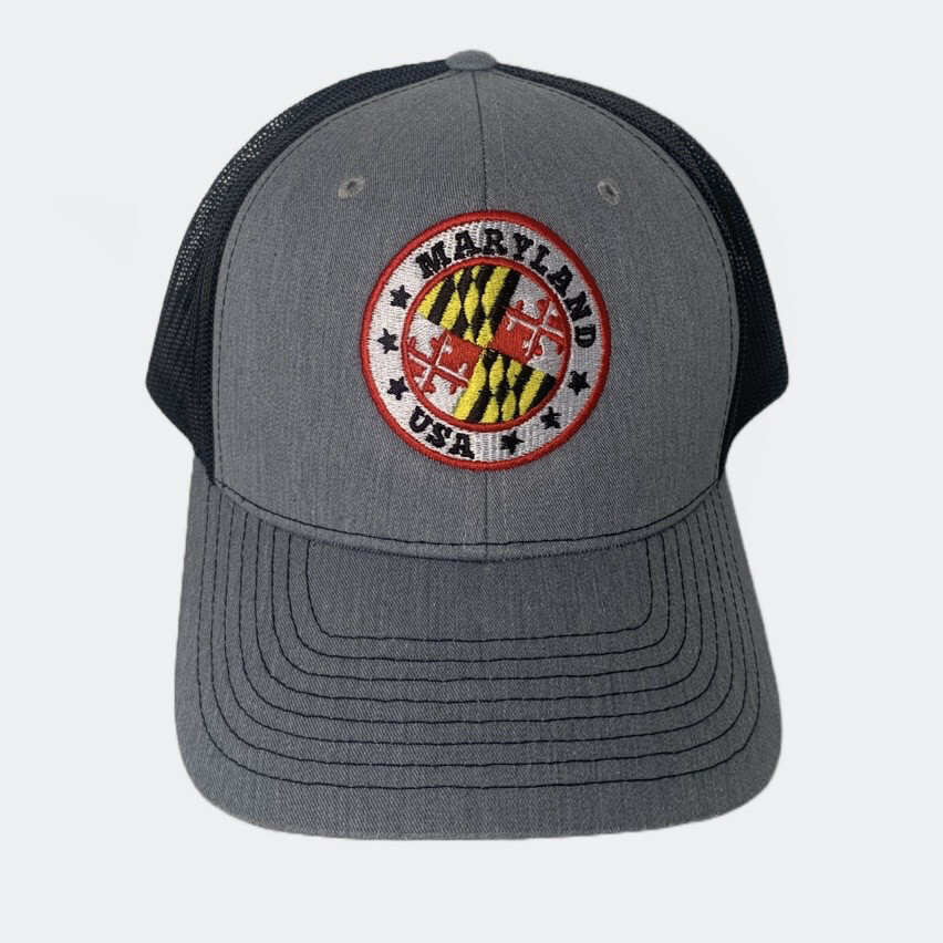 Maryland flag trucker hat