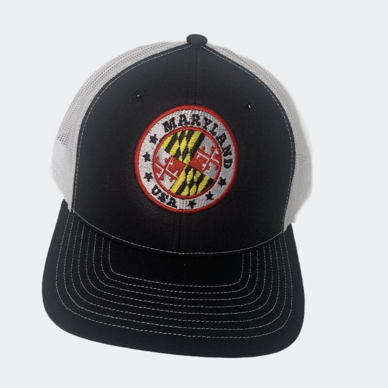 Maryland flag trucker hat